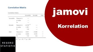 jamovi Tutorial deutsch Korrelationsanalyse [upl. by Ticknor]