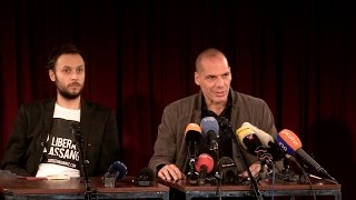 Press Conference Yanis Varoufakis amp Democracy in Europe Movement 25 [upl. by Enerahs]