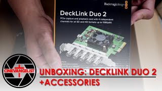 CINEVANGELIST  Unboxing DeckLink Duo 2  Accessories [upl. by Golda]