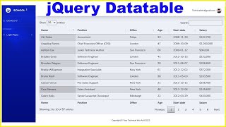 How to Use jQuery Datatable With PHP MySQL Hindi [upl. by Trellas]