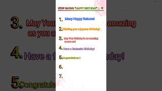 Different Ways To Say Happy BirthdayDifferent Way To Wish Happy Birthdayenglish shortvideo [upl. by Cartwright]