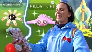 FIRST SHINY SLAKOTH Community Day in Pokémon GO [upl. by Dahcir]