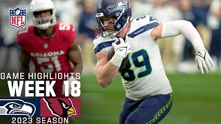 Seattle Seahawks vs Arizona Cardinals Game Highlights  NFL 2023 Week 18 [upl. by Nyltiac]