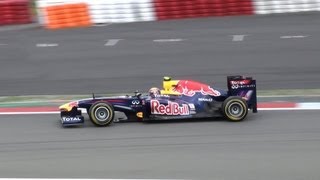 F1 Nürburgring 2011  Saturday qualifying  pure engine sounds [upl. by Akerdnahs700]