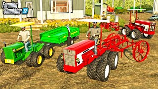 STARTING A FARM WITH ONLY MINI TRACTORS JD amp CASE FS22 [upl. by Boesch]