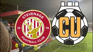 STEVENAGE 02 CAMBRIDGE UNITED SKY BET LEAGUE ONE MATCHDAY VLOG [upl. by Femmine678]