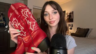 ASMR Guess My Halloween Costume Whispers Fabric Scratching Tapping [upl. by Remos]