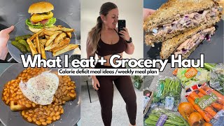 WHAT I EAT in a calorie deficit  WEEKLY GROCERY HAUL for weight loss [upl. by Gabriel]