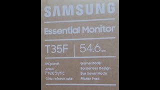 unboxing 🔥brand new samsung 22 inch T35F essential monitor 🔥 [upl. by Adila551]