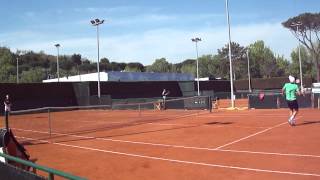 Dusan Lajovic practicing in Rome 2012 Rai Open Challenger [upl. by Perseus]