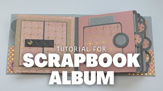 SCRAPBOOK ALBUM TUTORIAL  SCRAPBOOK IDEAS [upl. by Amalbena]