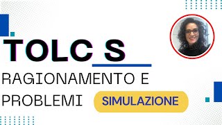 SIMULAZIONE TOLC S Scienze test ragionamento e problemi [upl. by Peonir]