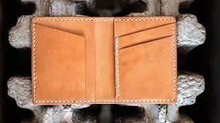 Crafting a Slim Leather Wallet that Holds Cash [upl. by Heti]