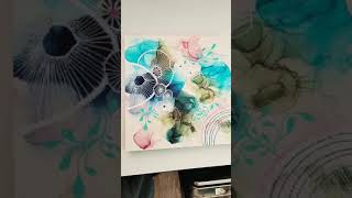 Alcohol Ink on Claybord [upl. by Eugenle]