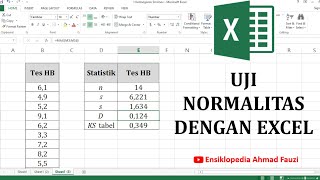 Cara Melakukan Uji Normalitas KolmogorovSmirnov menggunakan Microsoft Excel [upl. by Bernard283]