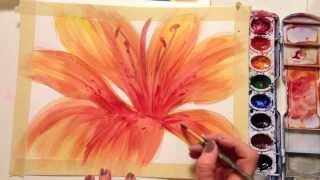 How to paint a flower with watercolor [upl. by Loella198]