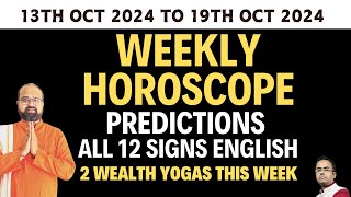 13th October 2024 to 19th October 2024 Weekly Horoscope  Sun Debilitated amp Moon Exalted Wealth Yog [upl. by Bechler]