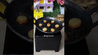 Irresistible Very Tiny Sweet Rava Paniyaram  Mini Food Mahal Delight [upl. by Dody]