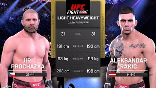 Jiri Prochazka vs Aleksandar Rakic Full Fight  UFC 5 Fight Of The Night [upl. by Hanyaz]