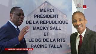 INAUGURATION SIÈGE RTS PAR LE PRESIDENT MACKY SALL  MERCREDI 20 MARS 2024 [upl. by Nada]