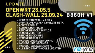 OpenWrt 23055 Stable ClashWall 250924 For B860H V1 Support  REYREWRT [upl. by Carmon]