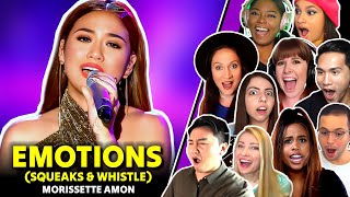 EMOTIONS quotSqueaksquot by Morissette Amon  Best Reaction Compilation thebattleshow reactionvideos [upl. by Aziram]