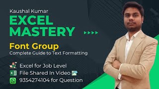 Excel Font Group Complete Guide to Text Formatting [upl. by Inele]