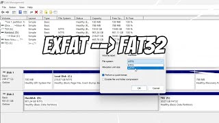 Format exFAT to FAT32 SOLUTION [upl. by Fayina]