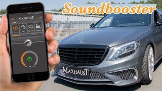 MercedesBenz SKlasse  Maxhaust Soundbooster System  Exhaust System [upl. by Ssidnac328]