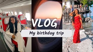 MY BIRTHDAY TRIP TO ZANZIBAR 🇹🇿 Part 1 Travel Vlog [upl. by Nena]