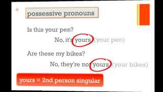 Perfect Englisch the Possessive Pronouns [upl. by Breen]