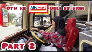 KE ALFAMART BELI ES KRIM PAKE BUS PART 2 [upl. by Adnylem]