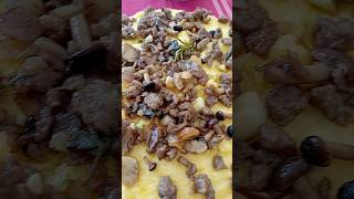 satisfying POLENTA con FUNGHI amp SALCICCIA ♥️😋👍🇮🇹😍✅food [upl. by Skillern90]