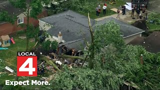 Tree falls onto home killing 2yearold boy in Livonia during tornado [upl. by Khalin]