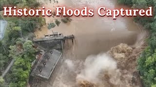 East TN Historic Flooding Captured plus Bridge Collapse and Dam Crested  Storm Helene [upl. by Fernando]