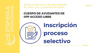 Cubrir la solicitud para presentarse al Cuerpo de Ayudantes de Instituciones Penitenciarias [upl. by Gabel]