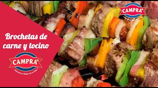 BROCHETAS DE CARNE Y TOCINO A LA PARRILLA [upl. by Fredelia]