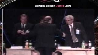 FIFA president Sepp Blatter falling off a stage [upl. by Bayer]