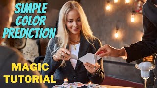 Simple Color Prediction  Easy Mathematical Magic Card Trick Tutorial [upl. by Pillow]