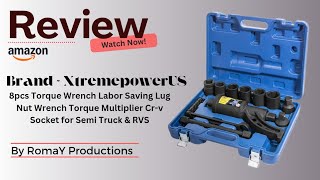 AMAZON REVIEW  XtremepowerUS Torque Wrench Labor Saving Lug Nut Torque Multiplier CRV Socket Semi [upl. by Kauslick]