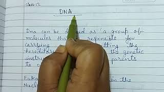 DNA  Short note on Dna  Class 12th [upl. by Siraj]