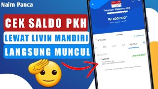 Cara Cek Saldo ATM PKH Lewat Hp  Pakai Livin Mandiri [upl. by Sayers]