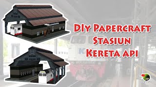 Papercraft Stasiun kereta api [upl. by Lucey]