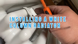 how to replace a radiator with a standard white column designer rad [upl. by Kreis]