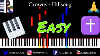 Crowns  Hillsong Worship Piano Tutorial [upl. by Dyke2]