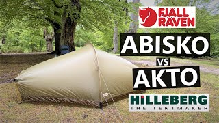 Fjallraven Abisko Lite 1 v Hilleberg Akto Premium tent review comparison  what are the differences [upl. by Nisior]