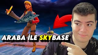 ZIPLAYAN ARABA İLE SKYBASE YAPTIK   TÜRKÇE FORTNİTE [upl. by Dahlia161]