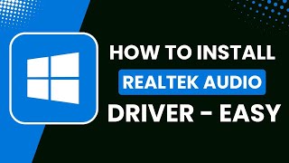 Realtek Audio Driver  How to Install [upl. by Kristofor667]