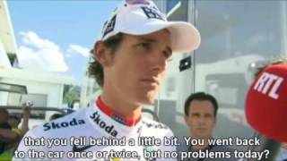 Andy Schleck after stage 16 of the 2009 TdF [upl. by Alana]