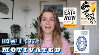 HOW I STAY MOTIVATED  2020 GOALS  Best running books [upl. by Nhepets755]